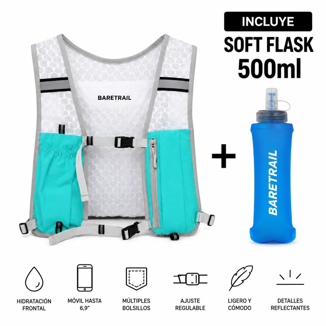 TrailFlow™ – Chaleco de Hidratación Ligero